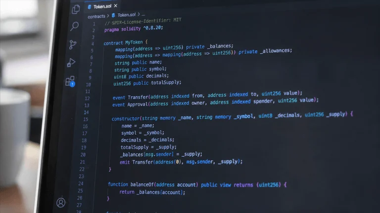 Solidity contract, Ethereum code.
